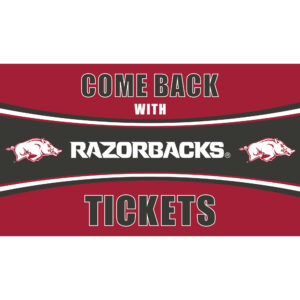 Arkansas Razorbacks 28" x 16" Come Back With Tickets Door Mat