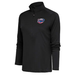 Women's Antigua  Charcoal Clearwater Threshers Tribute Half-Zip Pullover Top