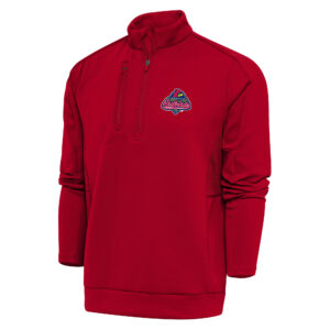 Men's Antigua  Red Memphis Redbirds Generation Quarter-Zip Pullover Top