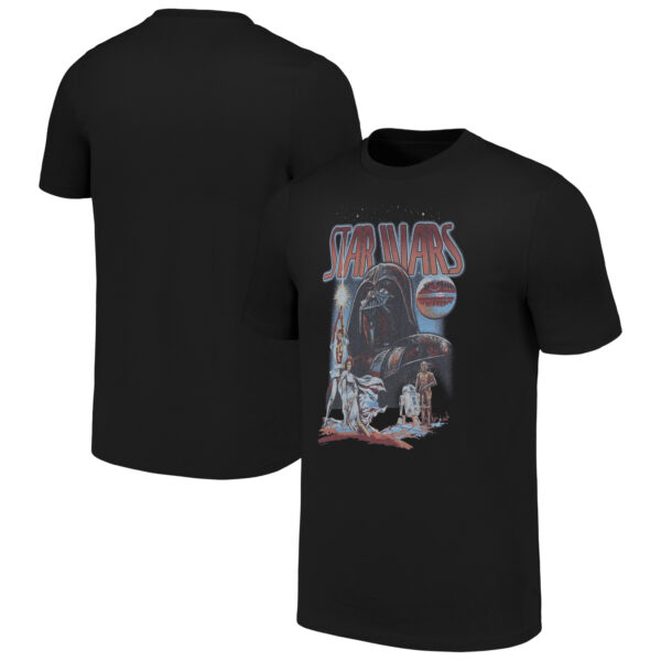 Unisex Black Star Wars Classic Group Shot T-Shirt - Image 5