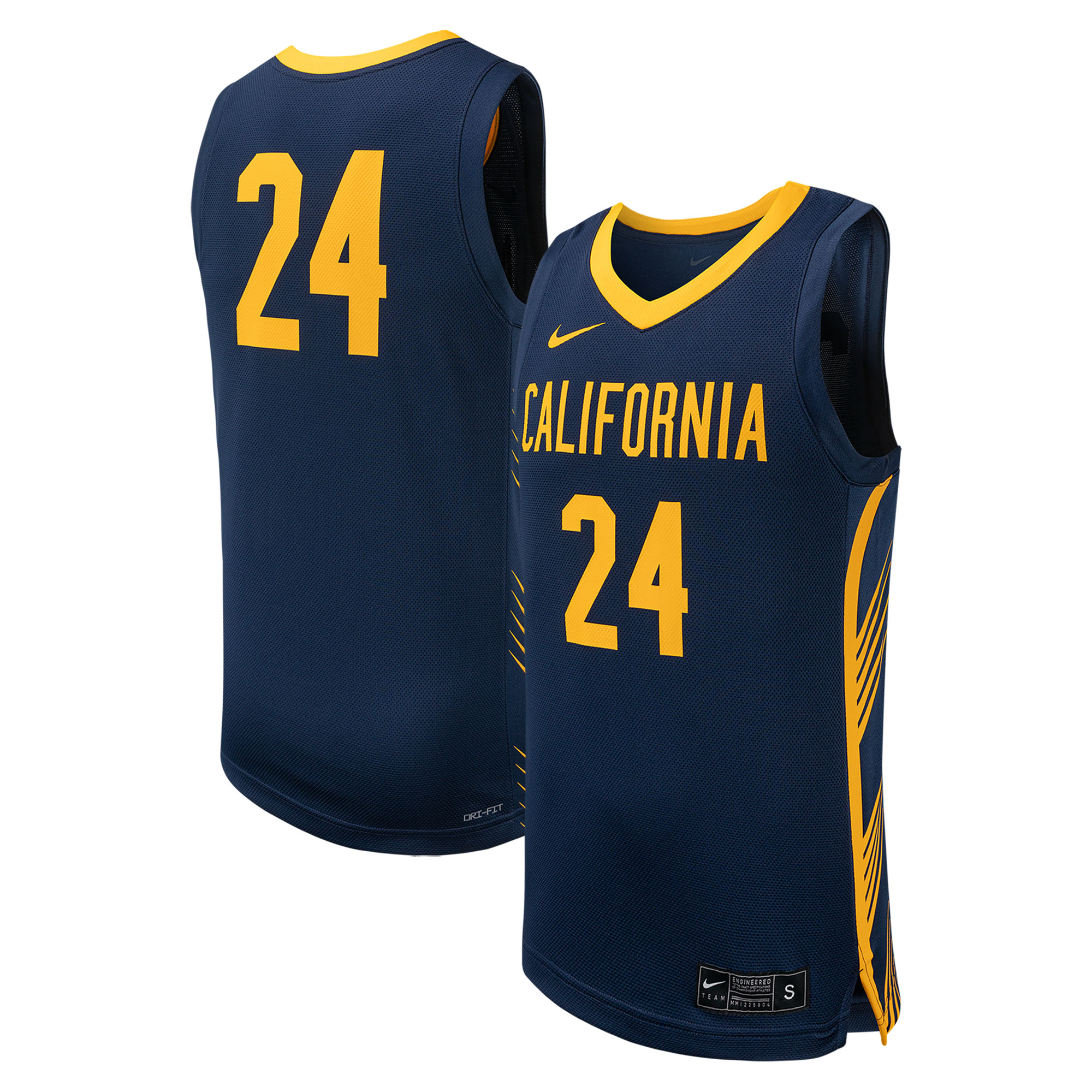 Men's Nike #24 Navy Cal Bears Replica Basketball Jersey - Image 2
