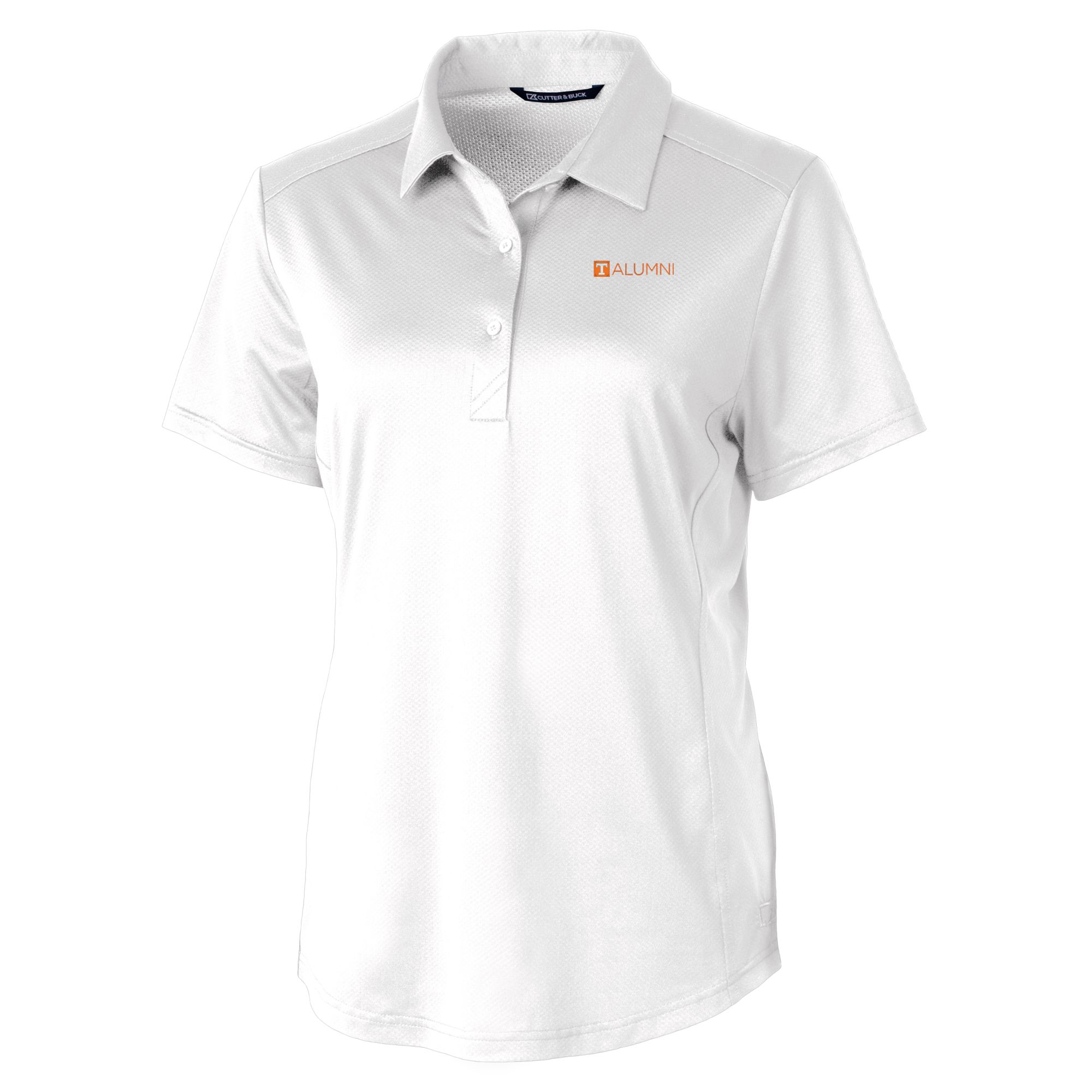 Women's Cutter & Buck White Tennessee Volunteers Alumni DryTec Prospect Textured Stretch Polo - Image 3
