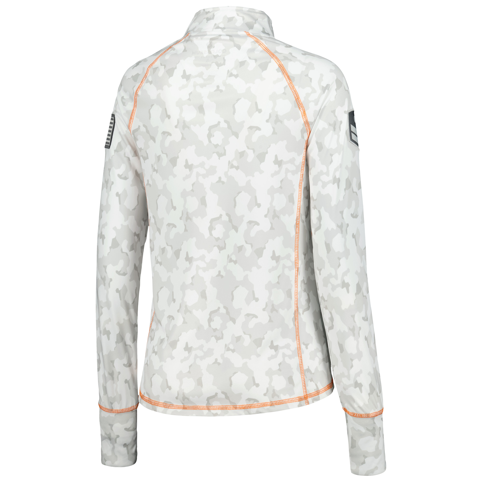 Women's Colosseum Camo Syracuse Orange OHT Military Appreciation Officer Arctic Lightweight Quarter-Zip Top - Image 8