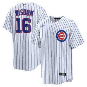 Men's Nike Patrick Wisdom White Chicago Cubs Home Replica Jersey