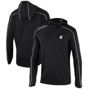 Men's Columbia  Black Washington State Cougars Omni-Wick Shotgun Pullover Hoodie