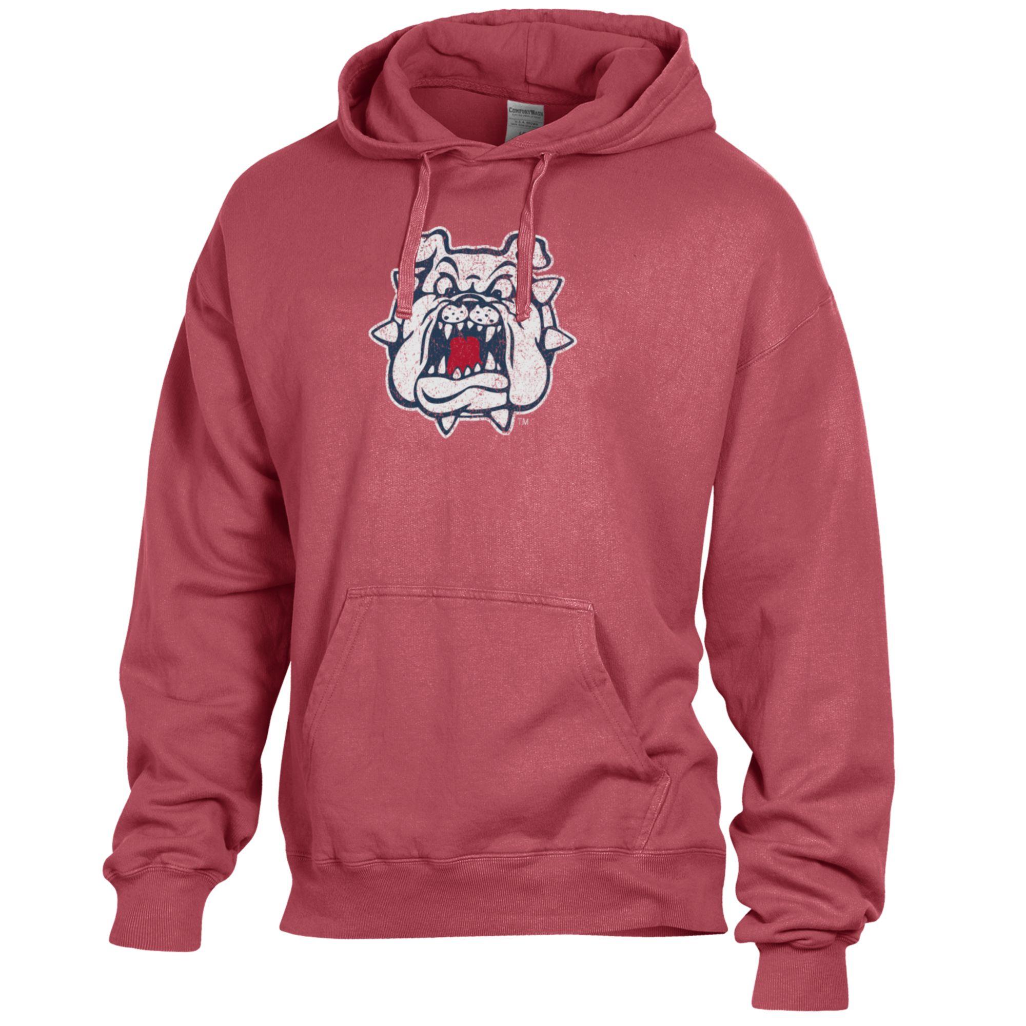 Men's Comfort Wash Blue Fresno State Bulldogs Lightweight Fleece Pullover Hoodie - Image 3