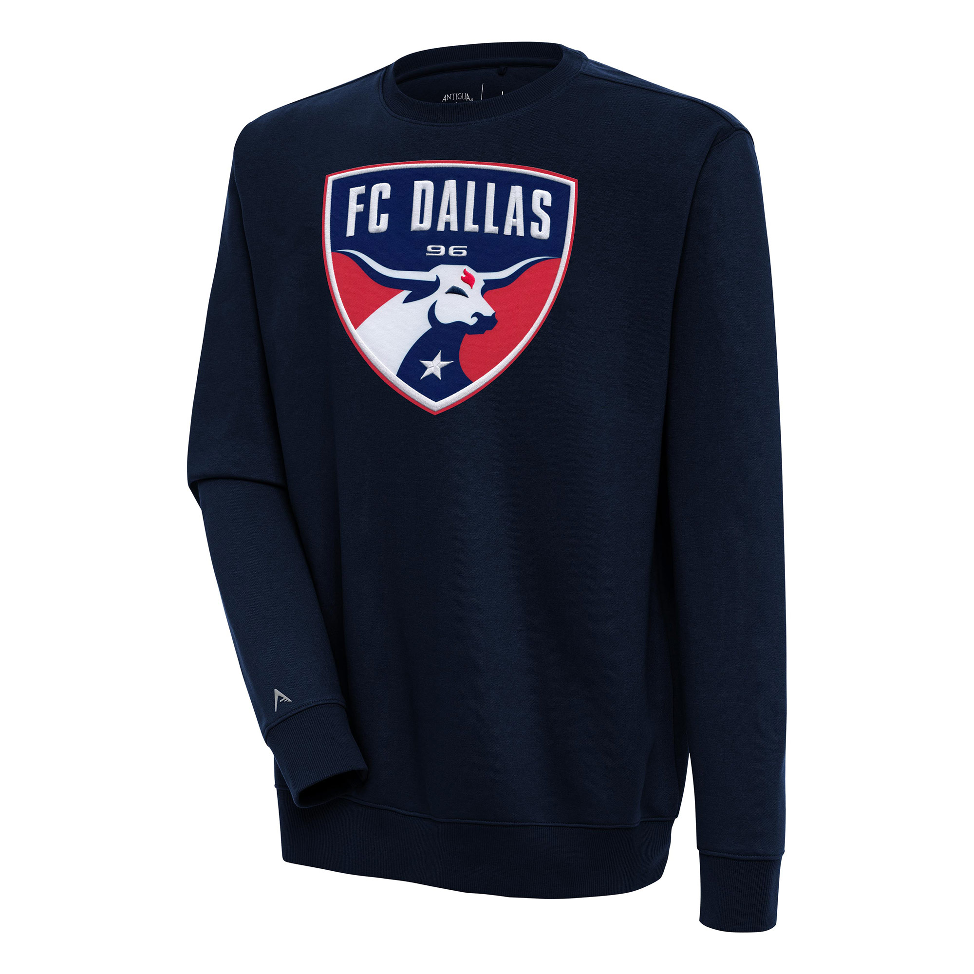 Men's Antigua Navy FC Dallas Victory Pullover Sweatshirt