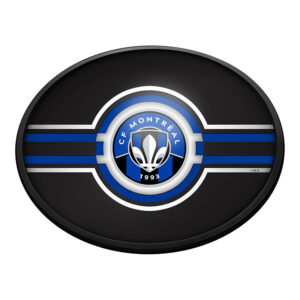 CF Montreal 18'' x 14'' Slimline Illuminated Striped Oval Wall Sign