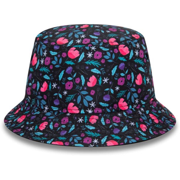 Men's New Era Black AC Milan Floral Print Bucket Hat - Image 5