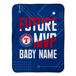 Chad & Jake  Texas Rangers 30" x 40" Personalized Baby Blanket