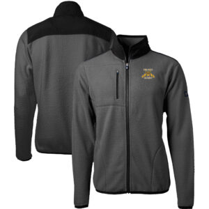 Men's Cutter & Buck  Gray/Black North Carolina A&T Aggies Cascade Eco Sherpa Fleece Full-Zip Jacket