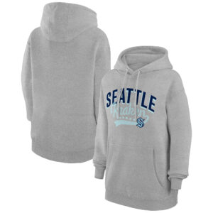 Women's G-III 4Her by Carl Banks  Gray Seattle Kraken Filigree Logo Pullover Hoodie