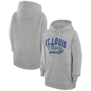Women's G-III 4Her by Carl Banks  Gray St. Louis Blues Filigree Logo Pullover Hoodie