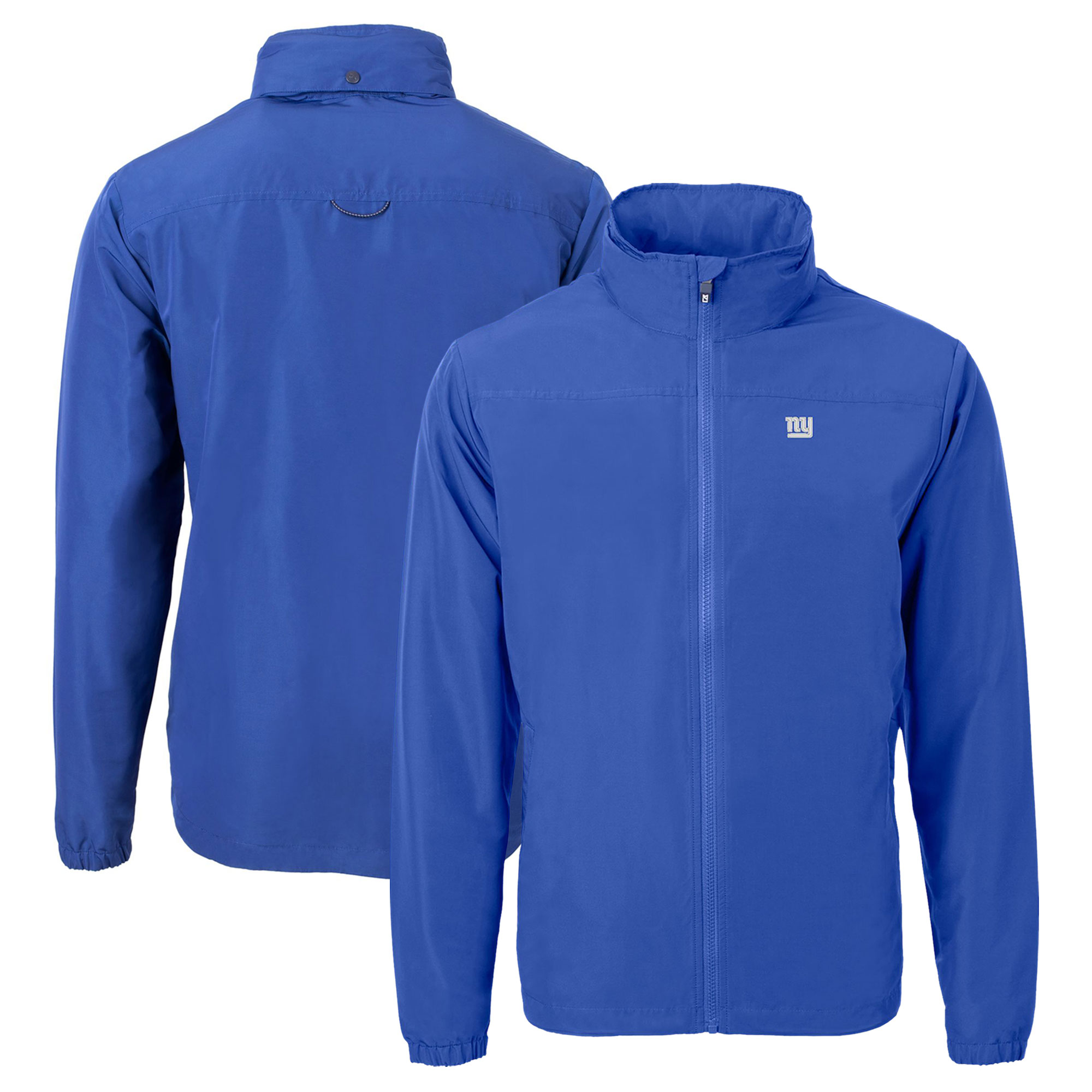 Men's Cutter & Buck Royal New York Giants Charter Eco Recycled Full-Zip Jacket - Image 2