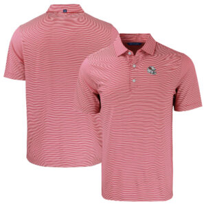 Men's Cutter & Buck Cardinal/White Arizona Cardinals Helmet Big & Tall Forge Eco Double Stripe Stretch Recycled Polo