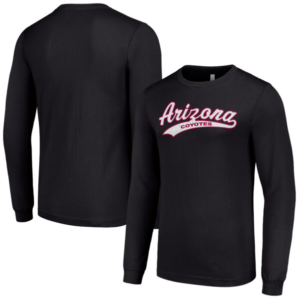 Men's Starter Black Arizona Coyotes Tailsweep T-Shirt
