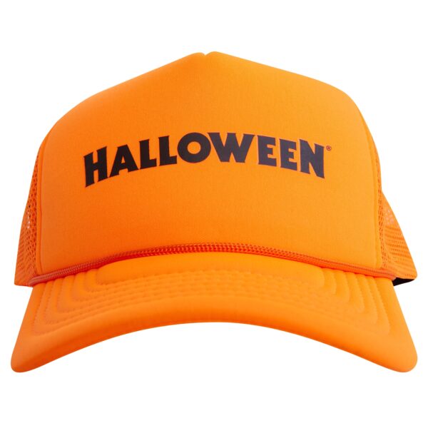 Unisex Contenders Clothing Orange Halloween Logo Trucker Hat - Image 6