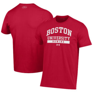 Men's Under Armour Scarlet Boston University Rowing Performance T-Shirt