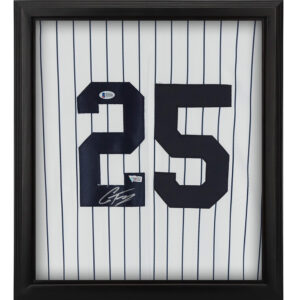 Gleyber Torres New York Yankees Autographed Framed White Majestic Replica Jersey Shadowbox