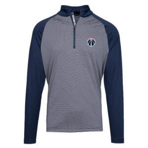 Men's Levelwear Navy Washington Wizards Charter Insignia Core Quarter-Zip Pullover Top