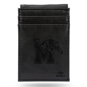 Black Memphis Tigers Personalized Front Pocket Wallet