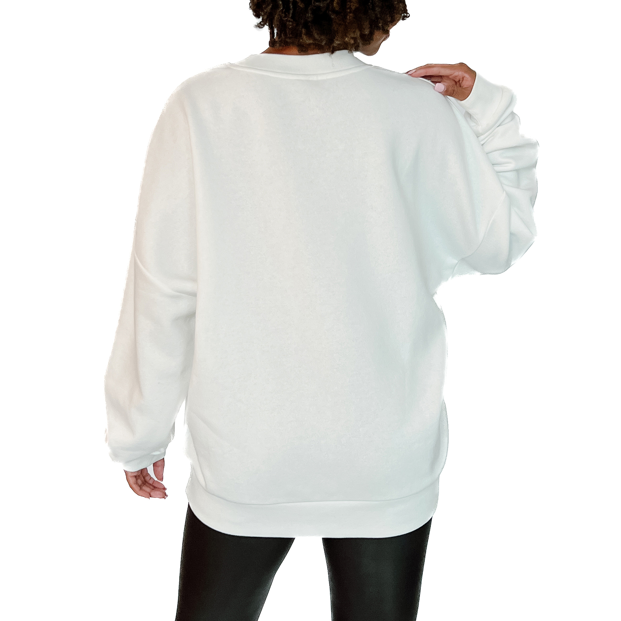 Women's Gameday Couture White Buffalo Bills Just Go With It Oversized Long Sleeve Crewneck Sweatshirt - Image 3