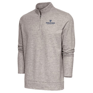 Men's Antigua  Oatmeal Johns Hopkins Blue Jays Gambit Quarter-Zip Pullover Top