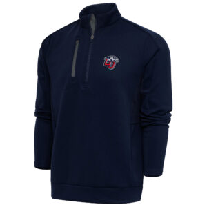 Men's Antigua  Navy/Pewter Liberty Flames Big & Tall Generation Quarter-Zip Pullover Jacket