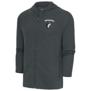 Men's Antigua  Pewter Northeastern Huskies Legacy Full-Zip Hoodie