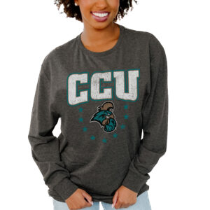 Women's Gameday Couture  Charcoal Coastal Carolina Chanticleers Everyday Long Sleeve T-Shirt