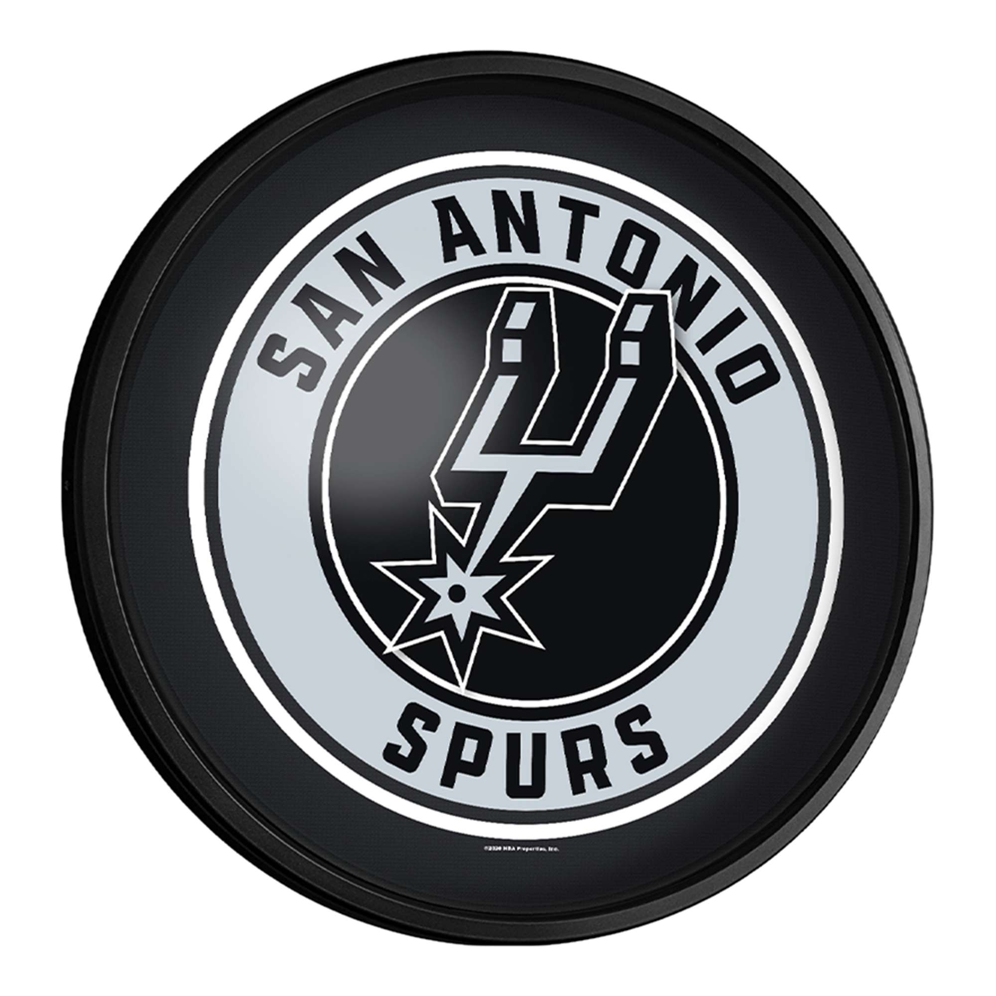 San Antonio Spurs 18'' Round Slimline Illuminated Wall Sign