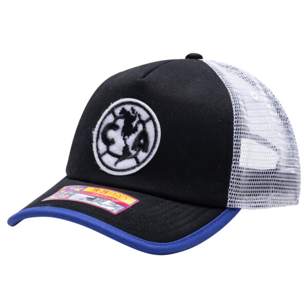 Unisex Black Club America Strike One8th Trucker Adjustable Hat - Image 8