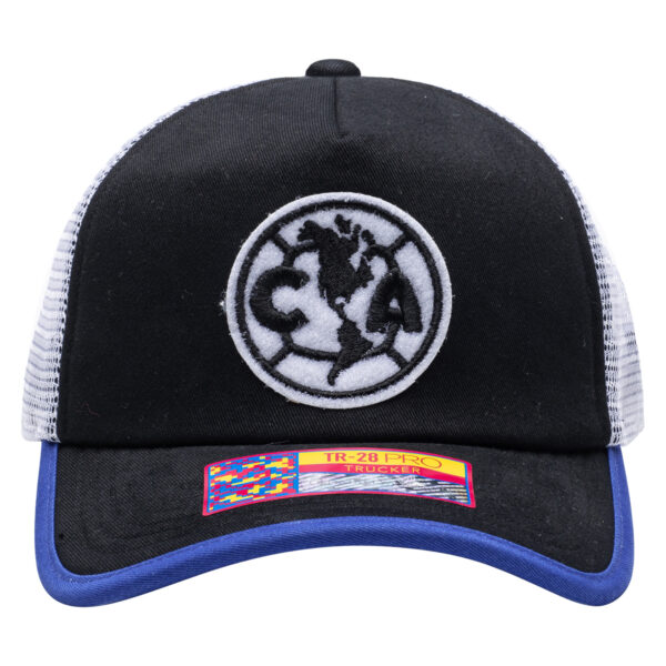 Unisex Black Club America Strike One8th Trucker Adjustable Hat - Image 9