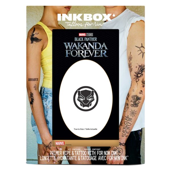 Inkbox T'Challa Black Panther 2" x 2" Temporary Tattoo