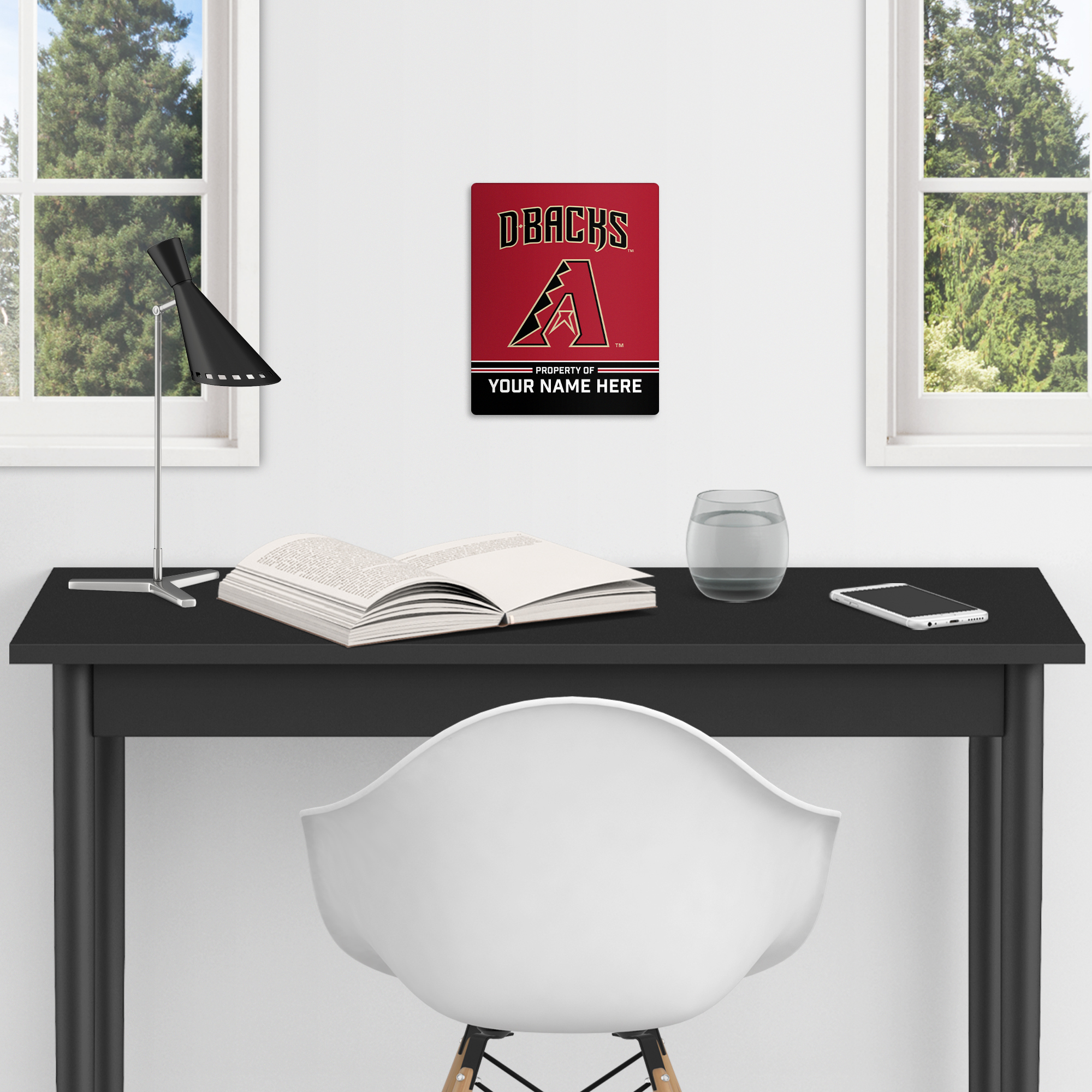 Chad & Jake Arizona Diamondbacks Personalized 8" x 10" Door Sign - Image 5