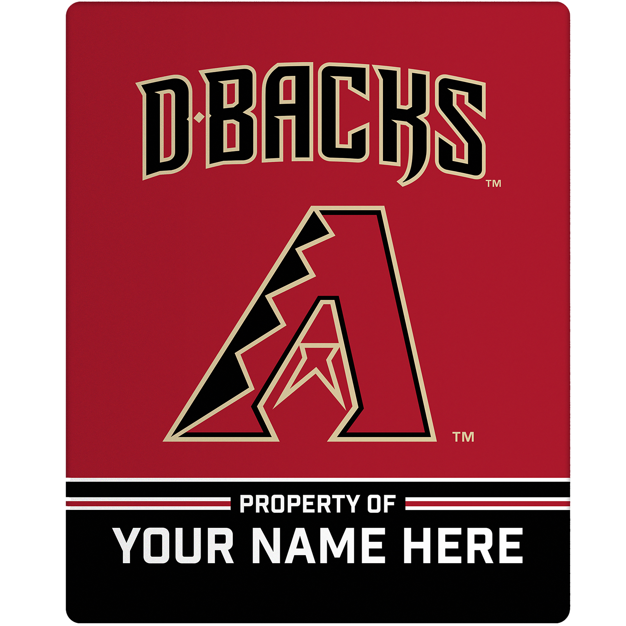 Chad & Jake Arizona Diamondbacks Personalized 8" x 10" Door Sign