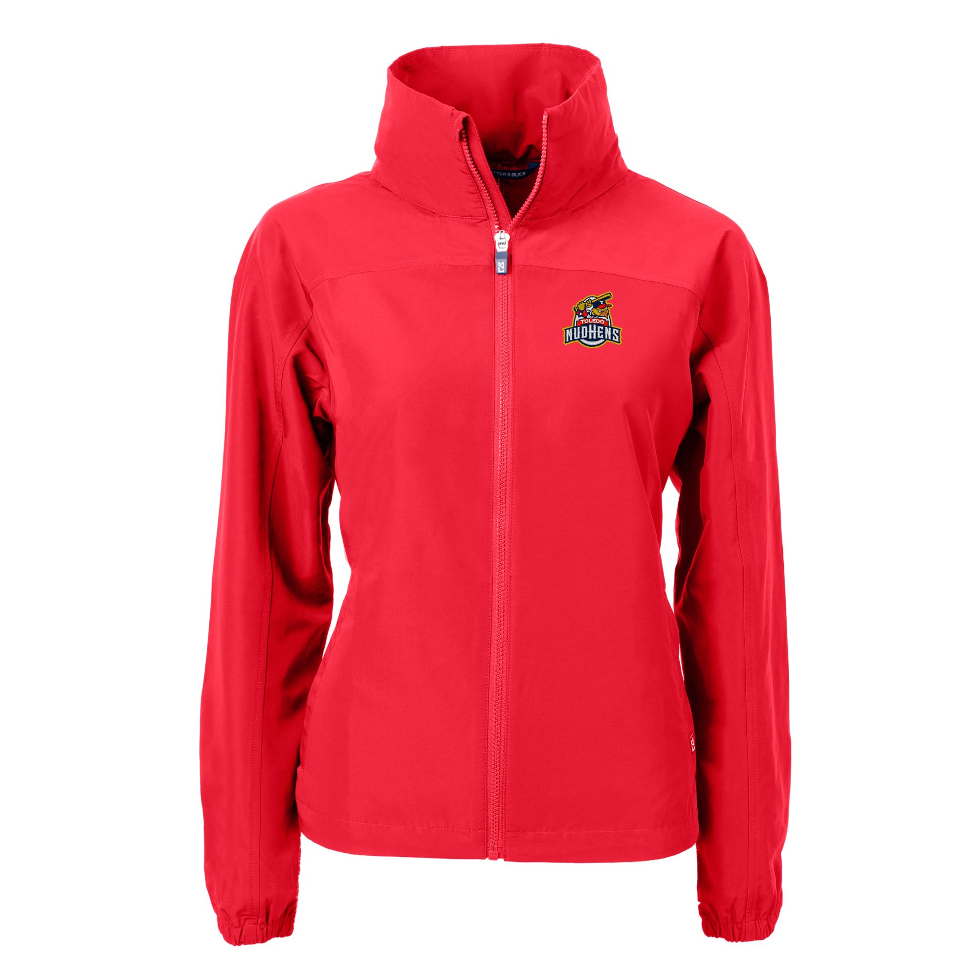 Women's Cutter & Buck Red Toledo Mud Hens Charter Eco Recycled Full-Zip Jacket - Image 3