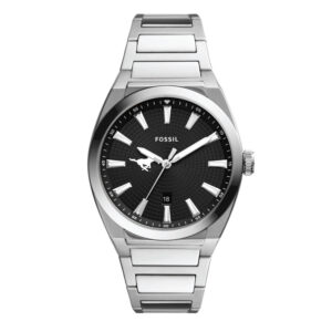 Men's Fossil SMU Mustangs Everett Stainless Steel Watch