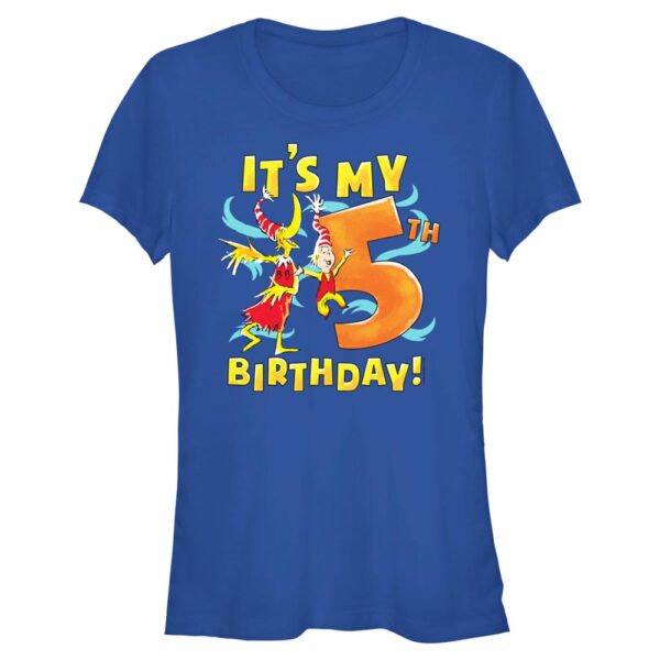 Women's Mad Engine Royal Dr. Seuss 5th Birthday Graphic T-Shirt