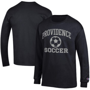 Men's Champion Black Providence Friars Soccer Icon Long Sleeve T-Shirt