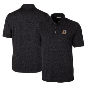 Men's Cutter & Buck  Black Durham Bulls Advantage Tri-Blend Space Dye Polo
