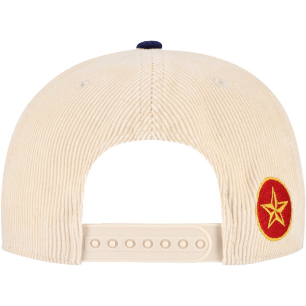 Men's Cream/Navy Lone Star Corduroy Rope Golf Snapback Hat - Image 9
