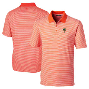 Men's Cutter & Buck  Orange Greensboro Grasshoppers Big & Tall Forge Tonal Stripe Stretch Polo