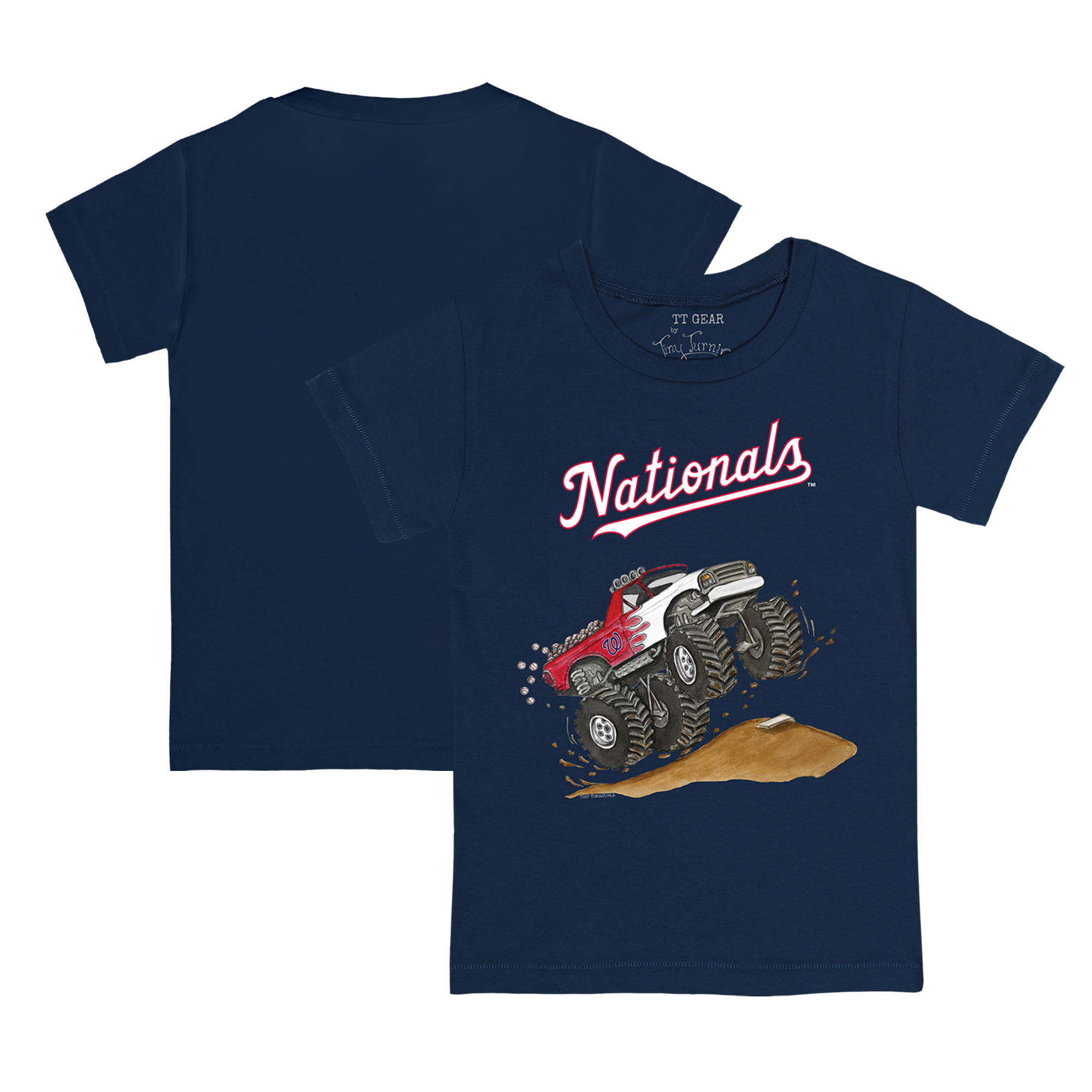 Infant Tiny Turnip Navy Washington Nationals Monster Truck T-Shirt - Image 5