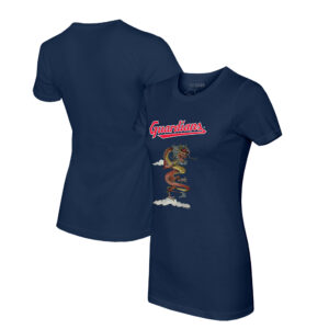 Women's Tiny Turnip Navy Cleveland Guardians 2024 Year of the Dragon T-Shirt