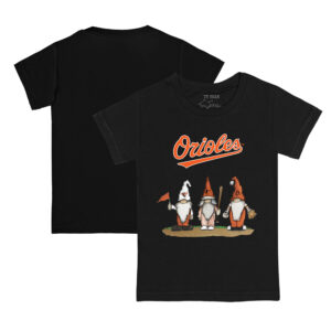 Youth Tiny Turnip Black Baltimore Orioles Gnomes T-Shirt
