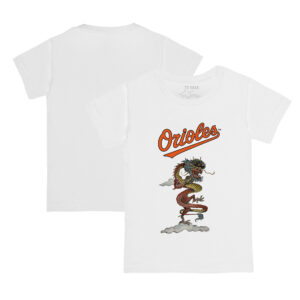 Youth Tiny Turnip White Baltimore Orioles 2024 Year of the Dragon T-Shirt