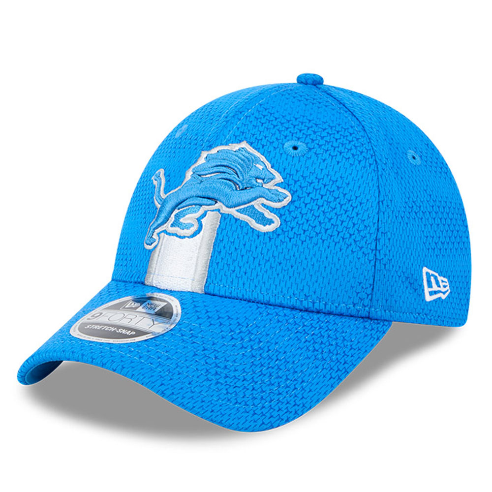Men's New Era Blue Detroit Lions 2024 Sideline 9FORTY Stretch-Snap Hat - Image 4
