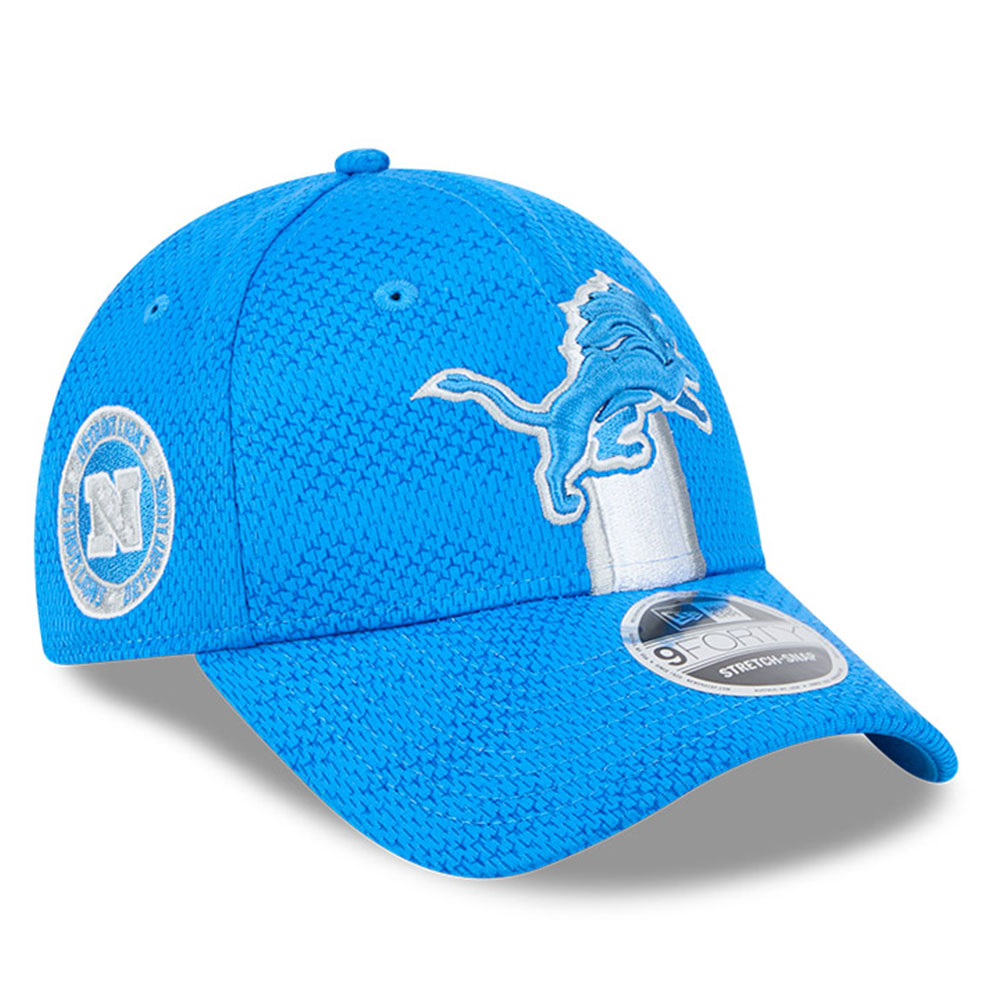 Men's New Era Blue Detroit Lions 2024 Sideline 9FORTY Stretch-Snap Hat