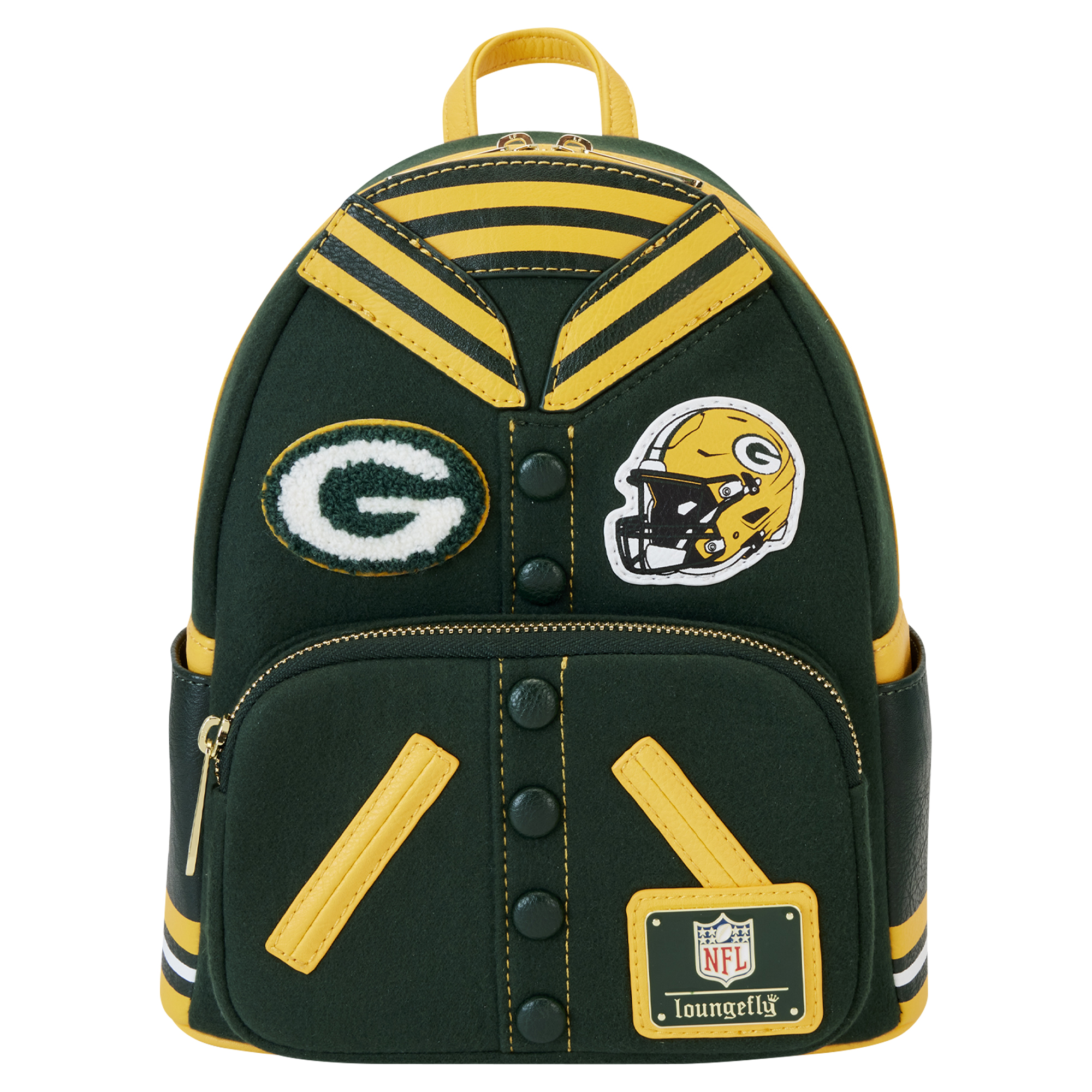 Loungefly Green Bay Packers Varsity Mini Backpack - Image 5